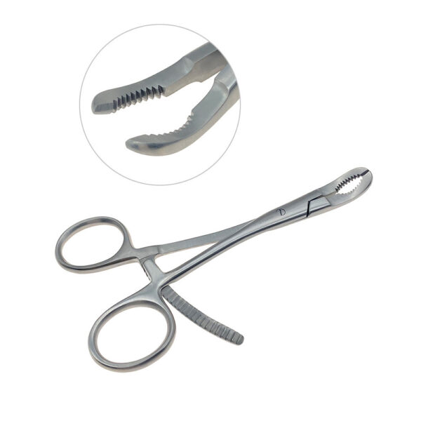 Bone Reduction Forceps 5 ½" Curved Pointed Tips